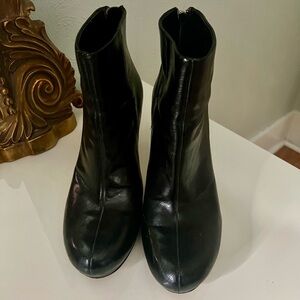 Franco Sarto Sleek Black Ankle Boots